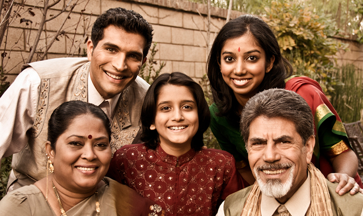 South Asian Indian Family Dinner